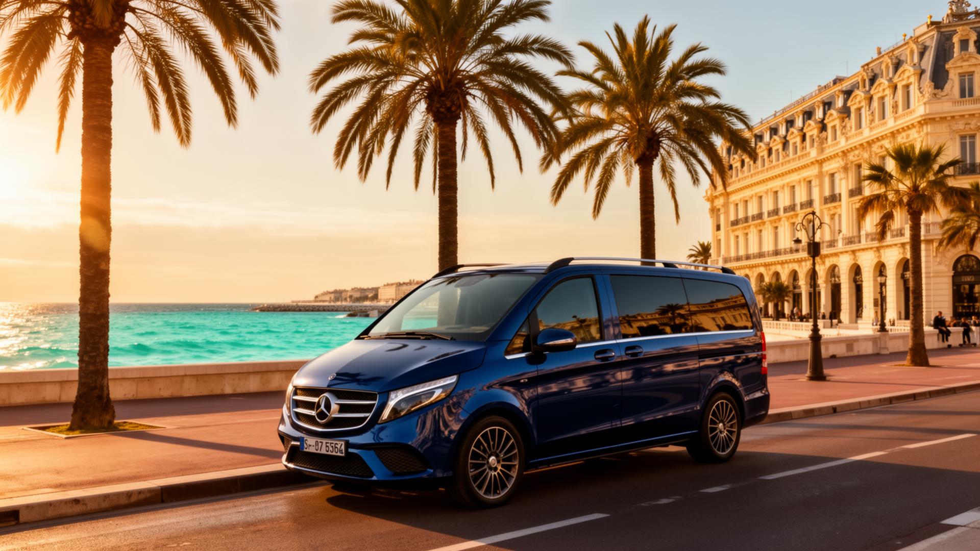 Mercedes-Benz Classe V à Nice Villeneuve-Loubet — Promenade des Anglais
